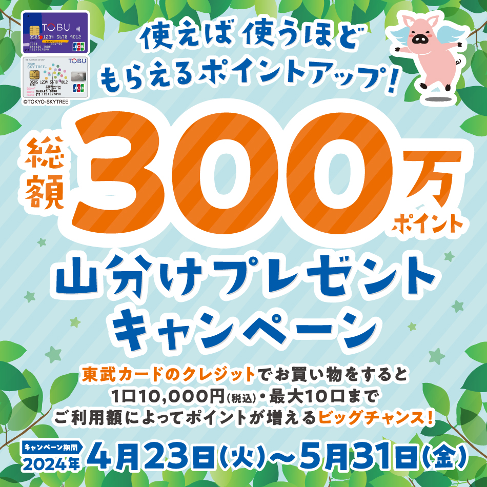 総額300万ポイント山分けプレゼントキャンペーン